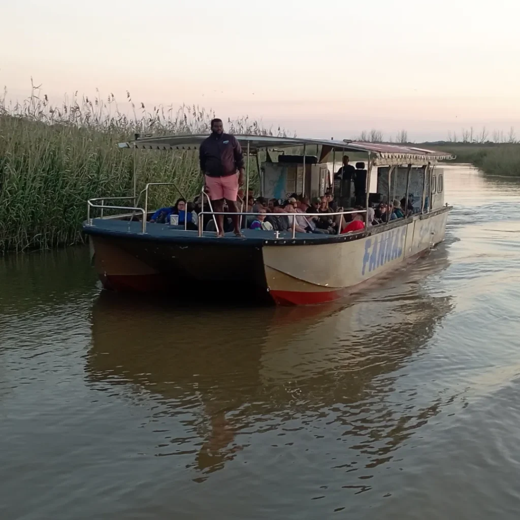 St Lucia and ISimangaliso wetlands Day Safari boat returning